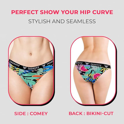 Women’s Seamless Blend Bikini Panties 5 Pcs Set - Comfortable & Stylish Set (Multicolour)