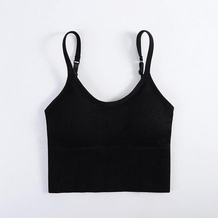 3 Pcs Women's Tube Top Bra Bralette Stretchy Sports Bra Chest Wrapped Wire Free (Black)
