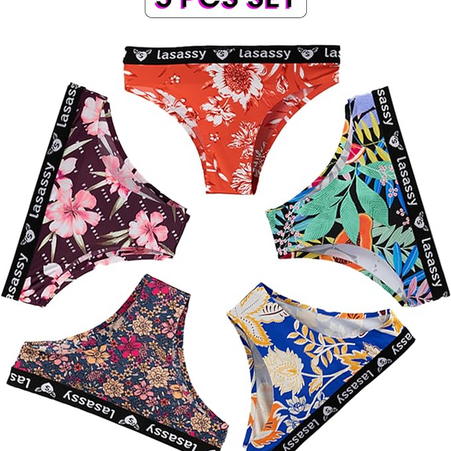 Women’s Seamless Blend Bikini Panties 5 Pcs Set - Comfortable & Stylish Set (Multicolour)