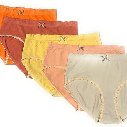 Panty Set 5 Pcs Spandex Underwear High Waist Women Panties, Underwear Set (Multicolor)