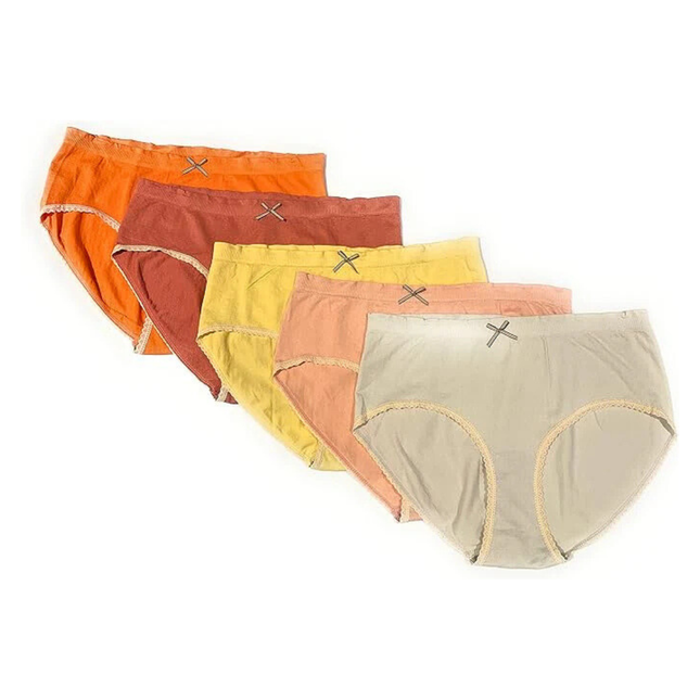 Panty Set 5 Pcs Spandex Underwear High Waist Women Panties, Underwear Set (Multicolor)