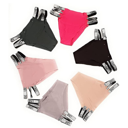 3 Pcs Set Women’s High Waist Cotton Blend Panties - Soft & Stretchy Comfort (Multicolour)