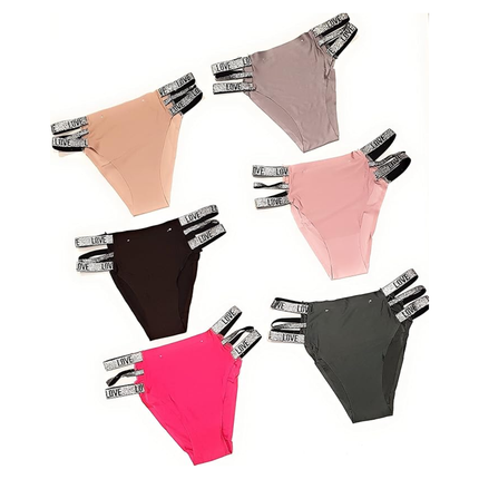 3 Pcs Set Women’s High Waist Cotton Blend Panties - Soft & Stretchy Comfort (Multicolour)