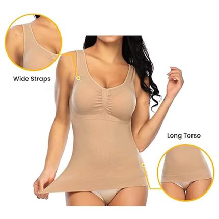 Women’s Seamless Shaping Tank Tops - 2 Pack, Stretchy, Comfortable & Slim Fit